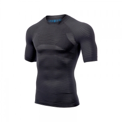 Custom Men's Seamless Compression Energy T-Shirt from China Activewear Factory