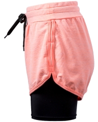 Comfortable and Breathable Women's Training Sweat Shorts 2-IN-1 from China Activewear Factory