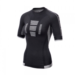 China Activewear Factory: High-quality, customizable women's seamless compression energy t-shirt. Factory prices, wholesale available.