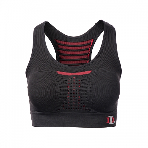 Women's seamless compression sports bra with built-in compression technology from China Activewear Factory.