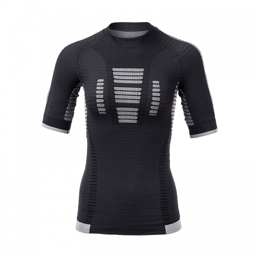 China Activewear Factory: High-quality, customizable women's seamless compression energy t-shirt. Factory prices, wholesale available.