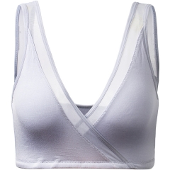 High-Quality Seamless Mesh Trim Wrap Maternity and Nursing Bras by Motherhood Seamless Garments OEM Factory