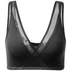 High-Quality Seamless Mesh Trim Wrap Maternity and Nursing Bras by Motherhood Seamless Garments OEM Factory