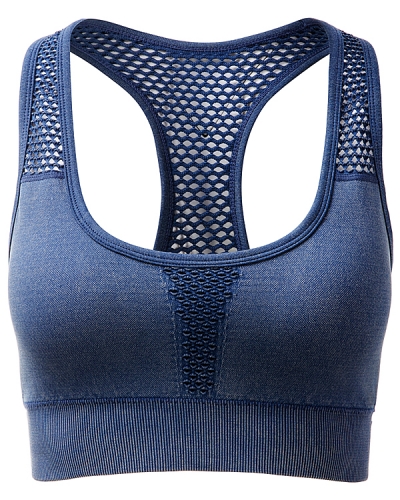 Customizable Vital Denim Style Seamless Sports Bra: Made to Your Specifications by China Activewear Factory