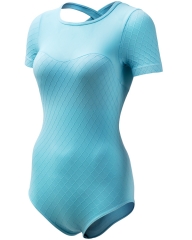 Power Blue Seamless Long Sleeve Bodysuit: Custom-Made for Your Business by China Activewear Factory