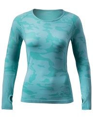 China Activewear Factory: Lightweight Seamless Long Sleeve T-Shirts - Customizable to Your Needs