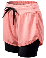 Comfortable and Breathable Women's Training Sweat Shorts 2-IN-1 from China Activewear Factory